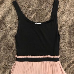 Black and beige maxi dress